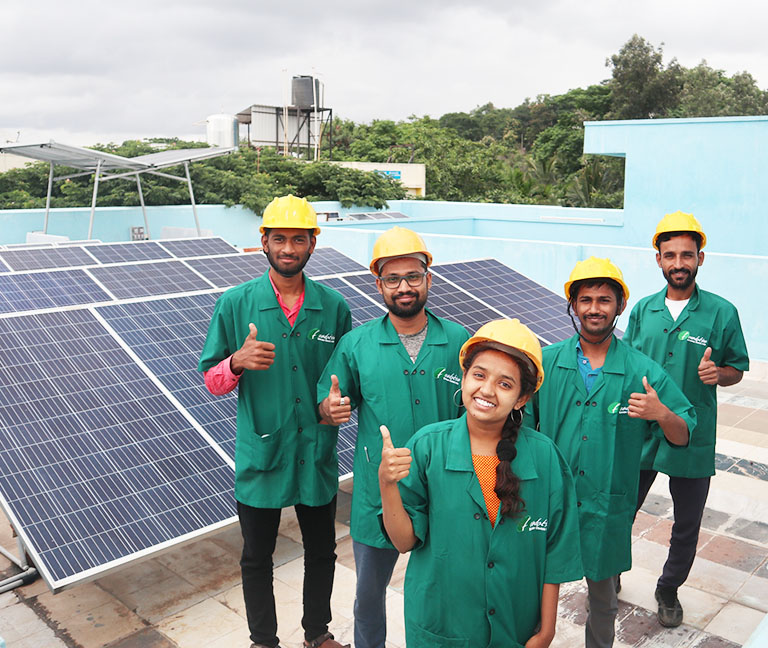 solar and electrical training students, Electrician training in Bangalore, SSRDP solar training